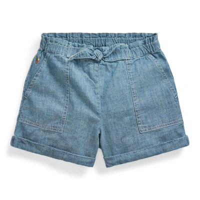 Polo Ralph Lauren Cotton Chambray Camp Short In Indigo