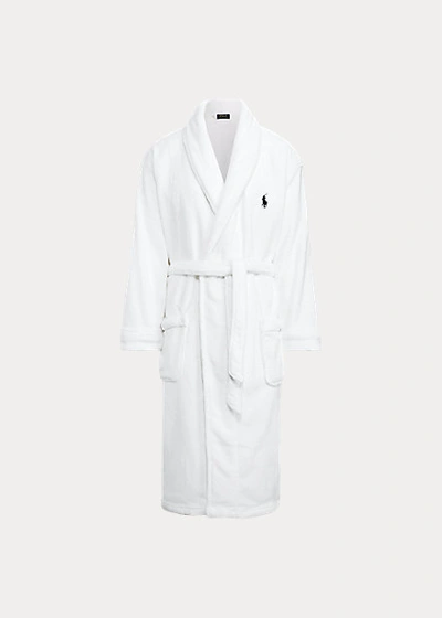 Polo Ralph Lauren Terry-lined Velvet Robe In White
