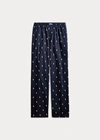 Polo Ralph Lauren Polo Pony-print Pajama Trousers In Navy/white