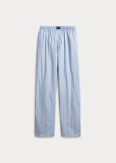 POLO RALPH LAUREN STRIPED COTTON PAJAMA PANT,0014333892