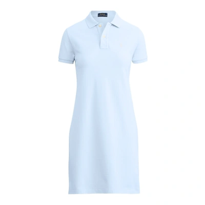 Ralph Lauren Cotton Mesh Polo Dress In Elite Blue