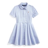 Polo Ralph Lauren Cotton Oxford Shirtdress In Blue Hyacinth