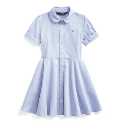 Polo Ralph Lauren Kids' Cotton Oxford Shirtdress In Blue Hyacinth