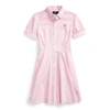 Polo Ralph Lauren Cotton Oxford Shirtdress In Deco Pink