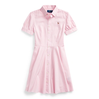 Polo Ralph Lauren Kids' Cotton Oxford Shirtdress In Deco Pink