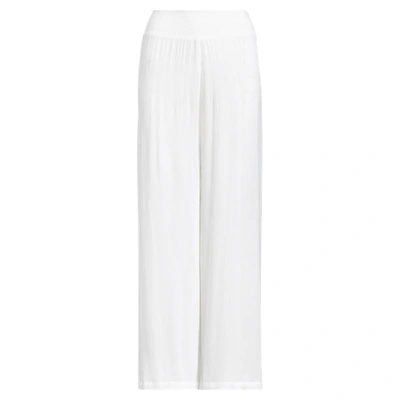 Lauren Ralph Lauren Smocked Wide-leg Pant In White