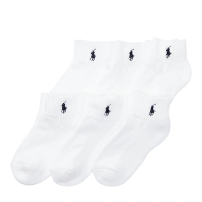 POLO RALPH LAUREN QUARTER-LENGTH-SOCK 6-PACK,0022676217
