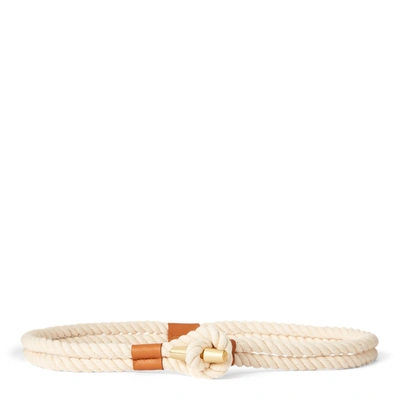 Ralph Lauren Medium Cotton Rope Belt In Natural