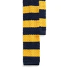 Polo Ralph Lauren Striped Knit Silk Tie In Navy/gold
