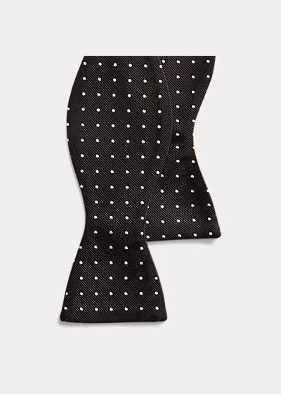 Polo Ralph Lauren Polka-dot Silk Repp Bow Tie In Black/white