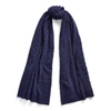 Ralph Lauren Cable-knit Cashmere Scarf In Lux Navy