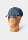 DOUBLE RL DENIM SERVICE CAP,0042101006