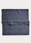 Double Rl Polka-dot Scarf In Navy/cream