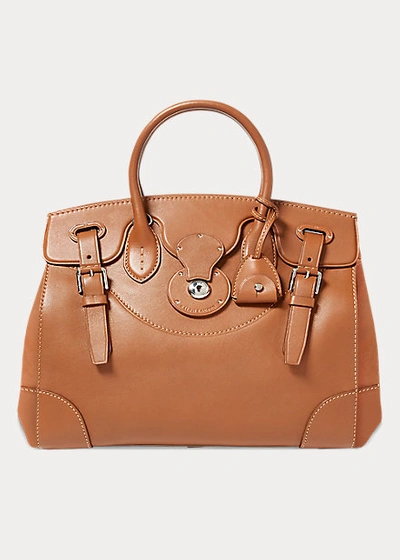 Polo Ralph Lauren Soft Ricky 33 Nappa Leather Bag In Rl Gold
