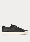 Polo Ralph Lauren Ralph Lauren Longwood Leather Sneaker In Black