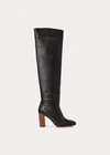 RALPH LAUREN BRIE LEATHER BOOT,0042463372