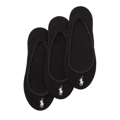 Polo Ralph Lauren Ultralow Liner Sock 3-pack In Black