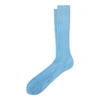 Polo Ralph Lauren Rib-knit Cotton Trouser Socks In Light Blue