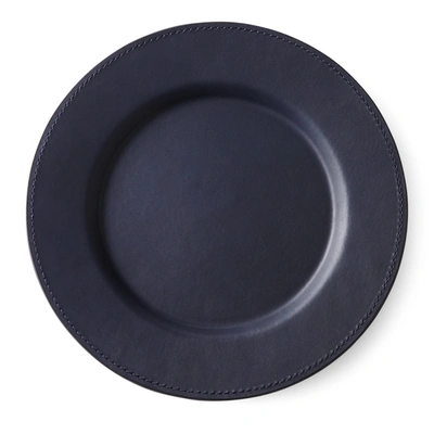 Polo Ralph Lauren Wyatt Leather Charger In Navy