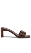 Senso Maisy I Croc-embossed Slide Sandals In Coca