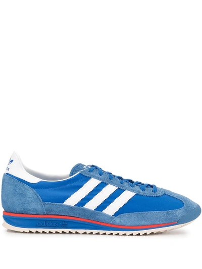 Adidas Originals Sl 72 Panelled Sneakers In Blue