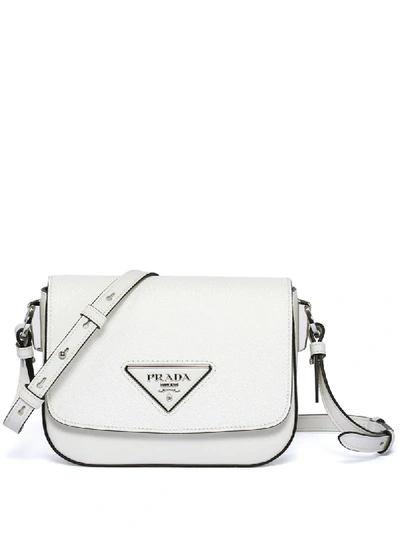 Prada Saffiano Shoulder Bag In White