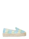 MANEBI MIAMI ESPADRILLAS,F8.3D0 STRIPEDGLITTERPASTELGREN BLUE