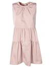N°21 Tiered Flared Short Dress In Pink