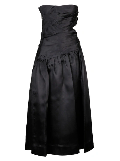 Zimmermann Brightside Wrap Midi Dress In Black