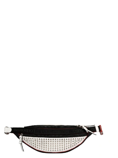 Christian Louboutin Paris Nyc Waist Bag In White Leather And Fabric