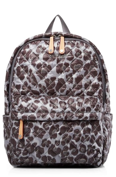 Mz Wallace City Backpack In Magnet Leopard