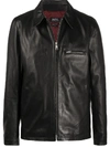 APC ZIPPED LEATHER JACKET