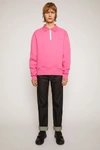 ACNE STUDIOS Oversized point collar sweatshirt Bubblegum pink