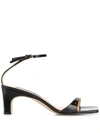 SERGIO ROSSI SR1 GEOMETRIC HEEL SANDALS