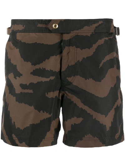 TOM FORD TIGER-STRIPE SHORTS