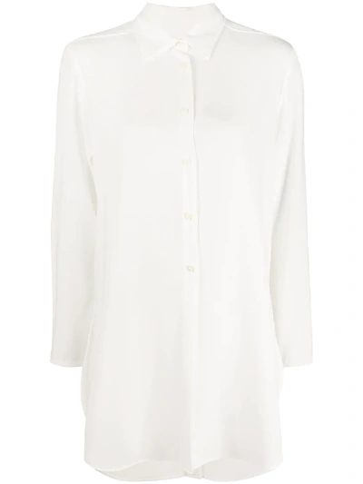 Alberto Biani Plain Long-sleeved Shirt In White