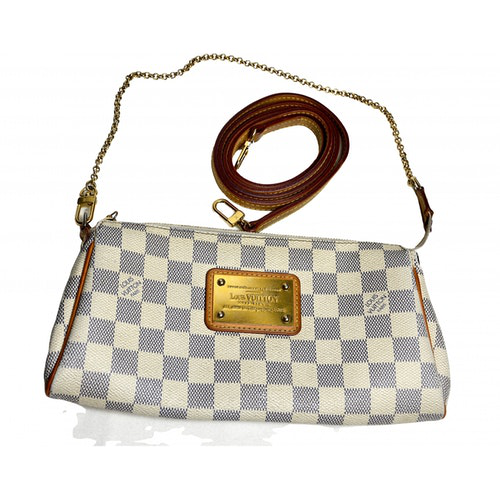 Pre-Owned Louis Vuitton Eva White Cloth Clutch Bag | ModeSens