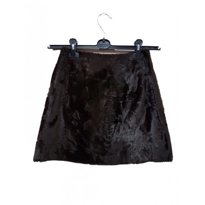 Pre-owned Tara Jarmon Brown Cotton Skirt