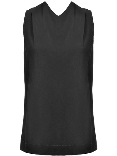 Pinko Knot Back Blouse In Black