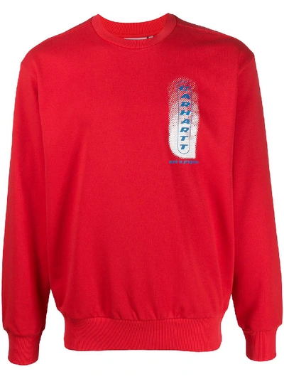 Carhartt Logo-print Crew Neck Sweatshirt In Red