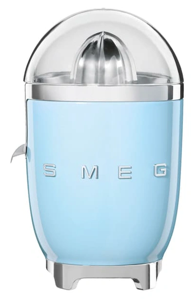 Smeg 50s Retro Style Citrus Juicer In Pastel Blue