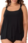 Miraclesuitr Dazzle Tankini Top In Black