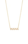 ZOË CHICCO ITTY BITTY MAMA PENDANT NECKLACE,T4WN-3-14K