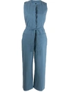 SARA LANZI SLEEVELESS BELTED JUMPSUIT