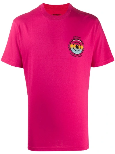 Carhartt Logo Print T-shirt In Pink