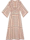 GUCCI GEOMETRIC PATTERN KAFTAN DRESS