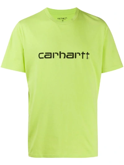 Carhartt Logo-print Crew Neck T-shirt In Green