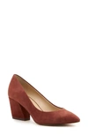 Botkier Stella Block Heel Pump In Rust Suede