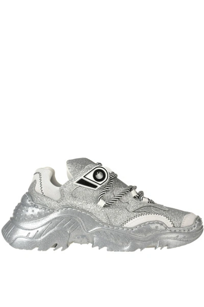 N°21 Billy Glittered Trainers In Silver