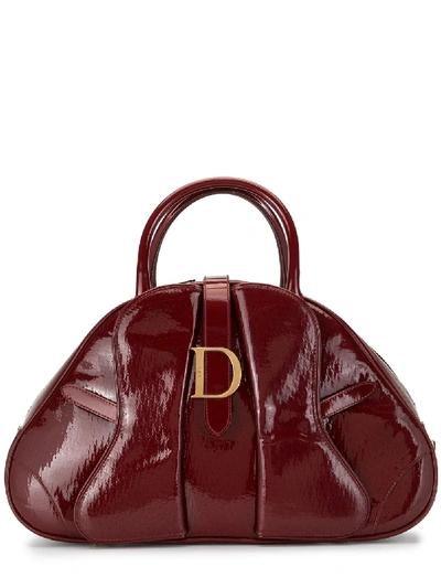 Pre-owned Dior  Saddle Bowler Bag In Red